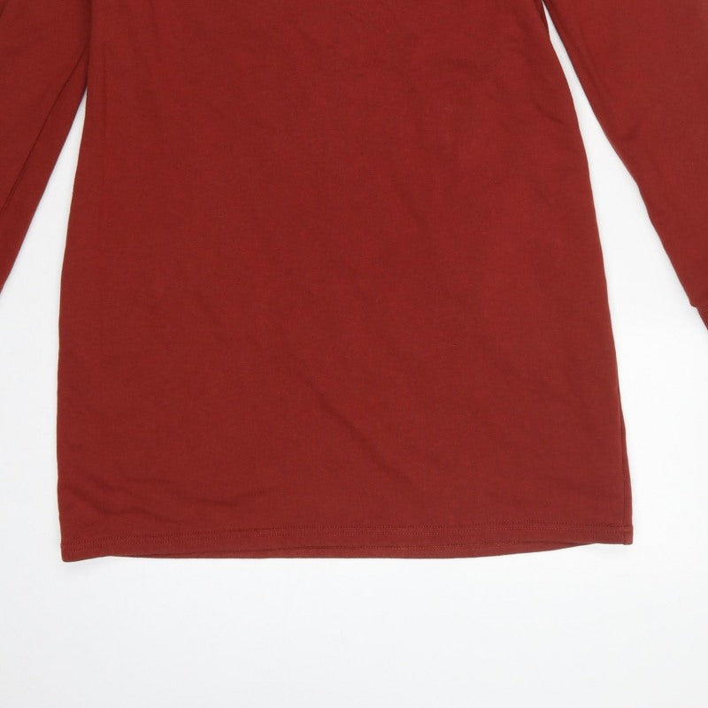 New Look Women Red UK 12 Jumper Dress Crochet Trim Long Sleeve