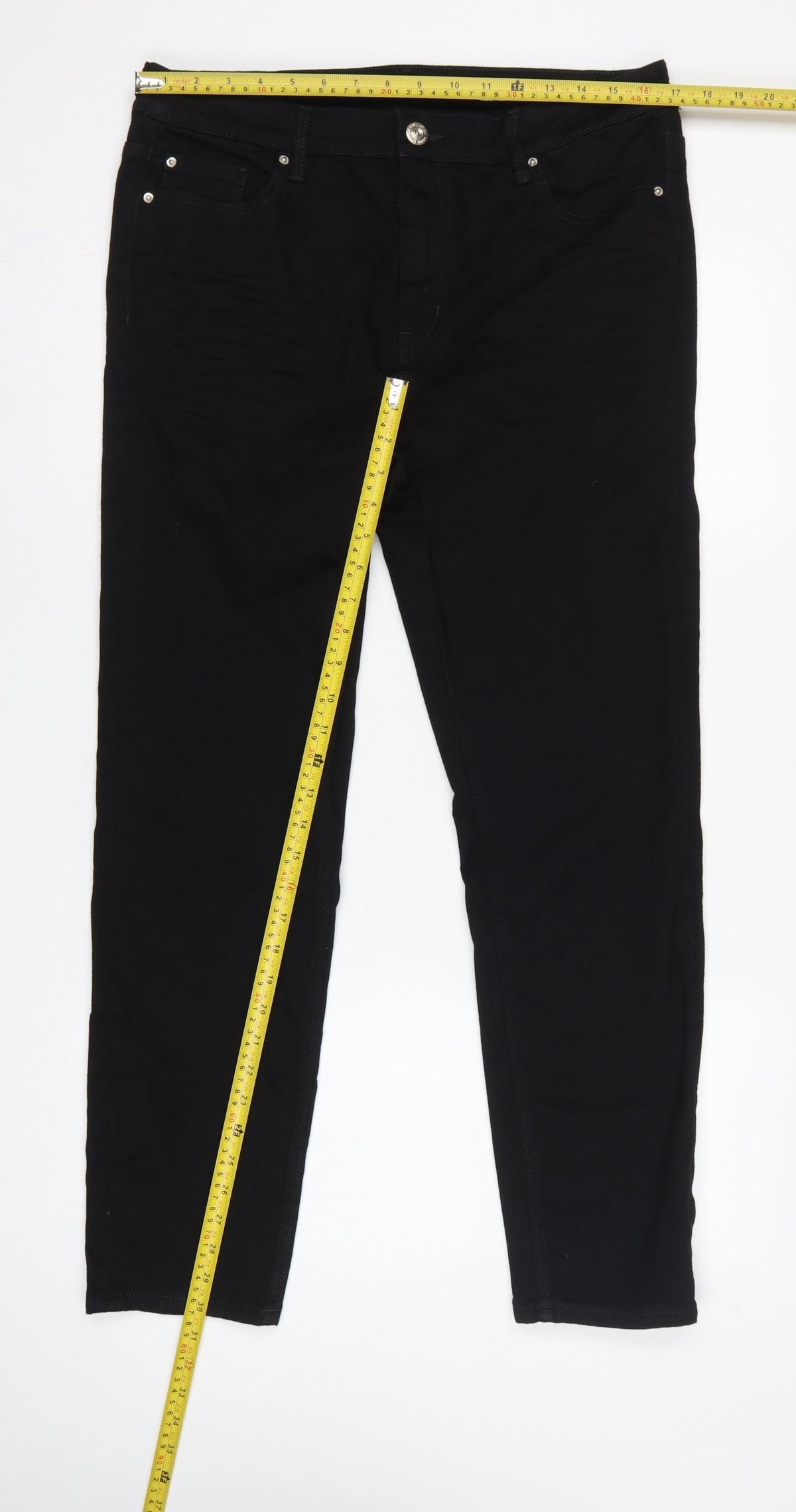 M&S The Lily Women’s Black UK 16 Regular Slim Skinny Stretch Jeans