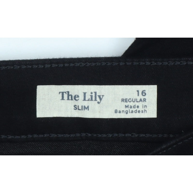 M&S The Lily Women’s Black UK 16 Regular Slim Skinny Stretch Jeans