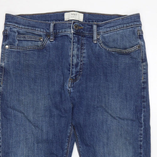 Marks and Spencer Men’s Blue 32/31 Slim Fit Tapered Jeans