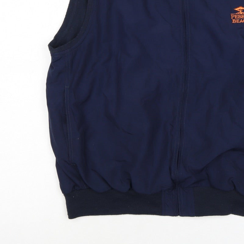 Additional view of Pebble Beach Men’s Blue M Full Zip Golf Bodywarmer Waistcoat