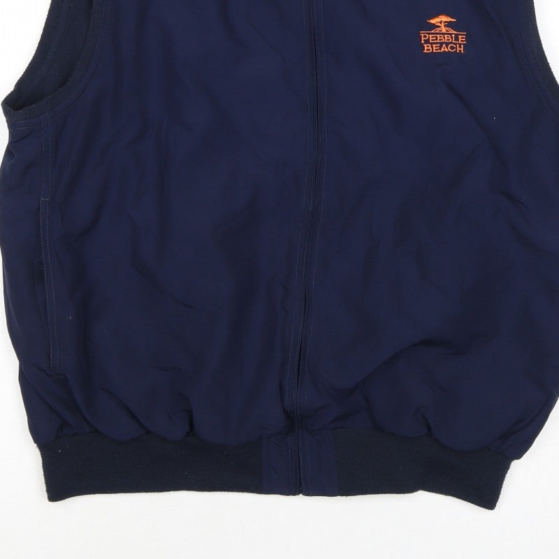 Additional view of Pebble Beach Men’s Blue M Full Zip Golf Bodywarmer Waistcoat