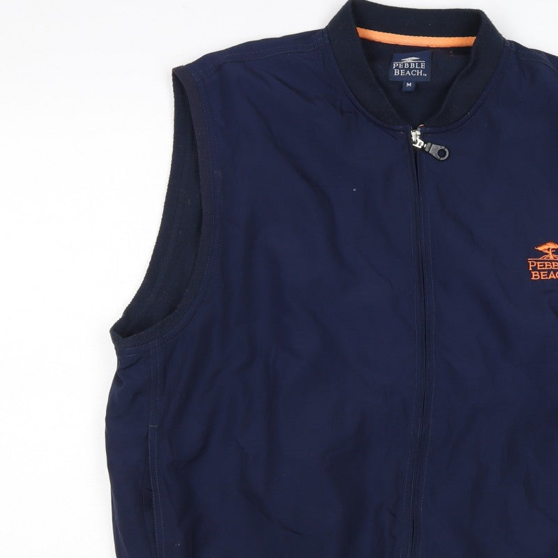 Additional view of Pebble Beach Men’s Blue M Full Zip Golf Bodywarmer Waistcoat