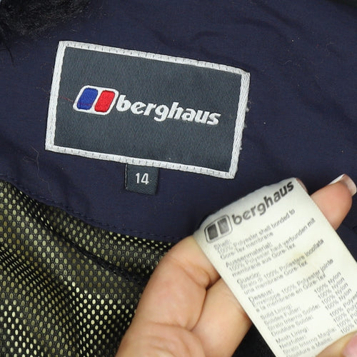 Berghaus Women's Blue UK 14 Gore-Tex Hooded Waterproof Parka Jacket