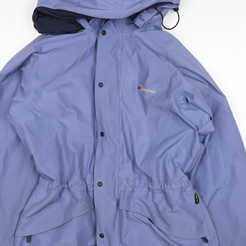 Berghaus Women's Blue UK 14 Gore-Tex Hooded Waterproof Parka Jacket