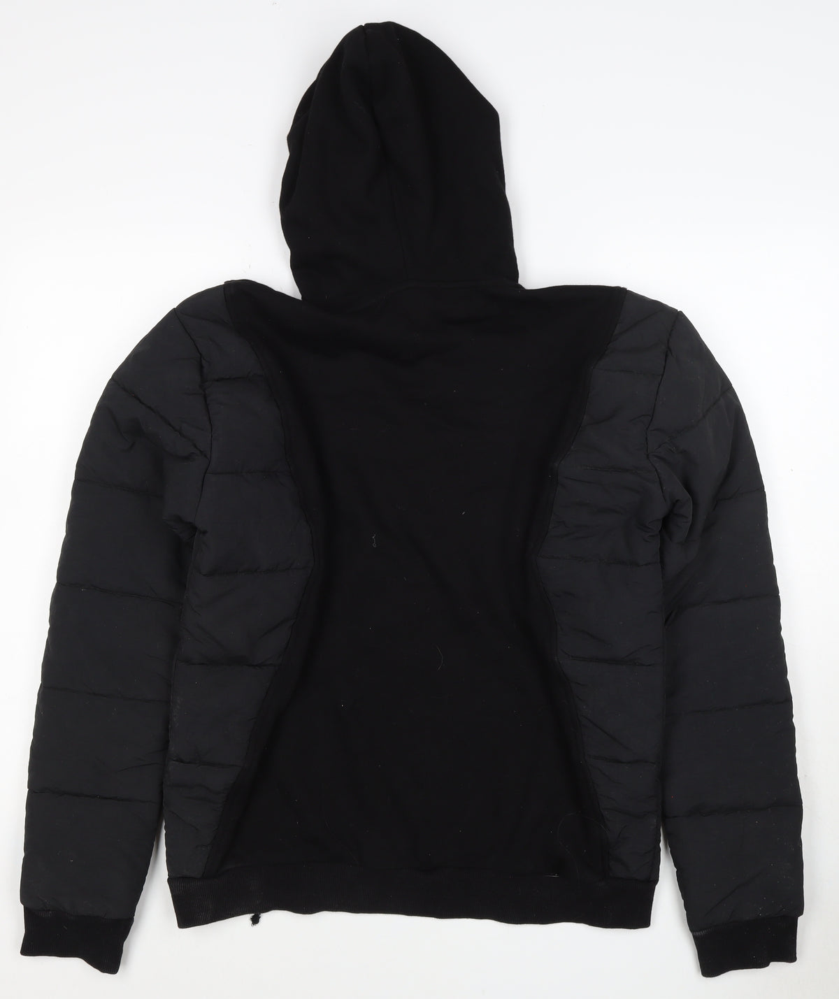 Maniere De Voir Men’s Black S Hooded Quilted Puffer Jacket
