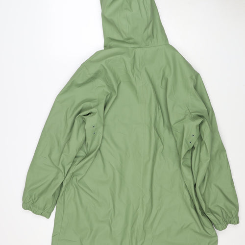 Marks & Spencer Women's Green UK 18 Hooded Waterproof Rain Coat