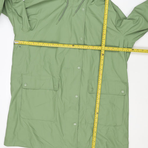 Marks & Spencer Women's Green UK 18 Hooded Waterproof Rain Coat