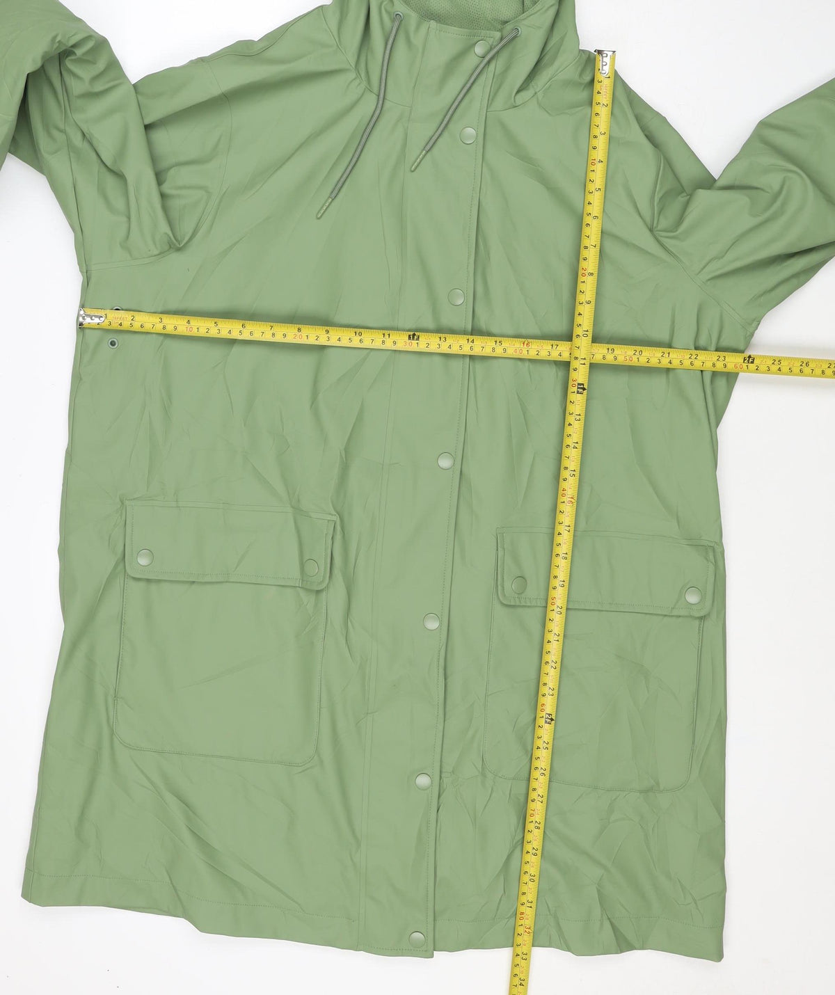Marks & Spencer Women's Green UK 18 Hooded Waterproof Rain Coat