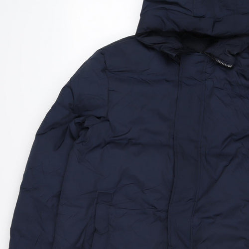 Marks & Spencer Women's Blue UK 12 Hooded Long Puffer Coat