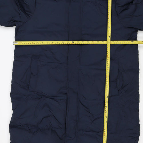 Marks & Spencer Women's Blue UK 12 Hooded Long Puffer Coat