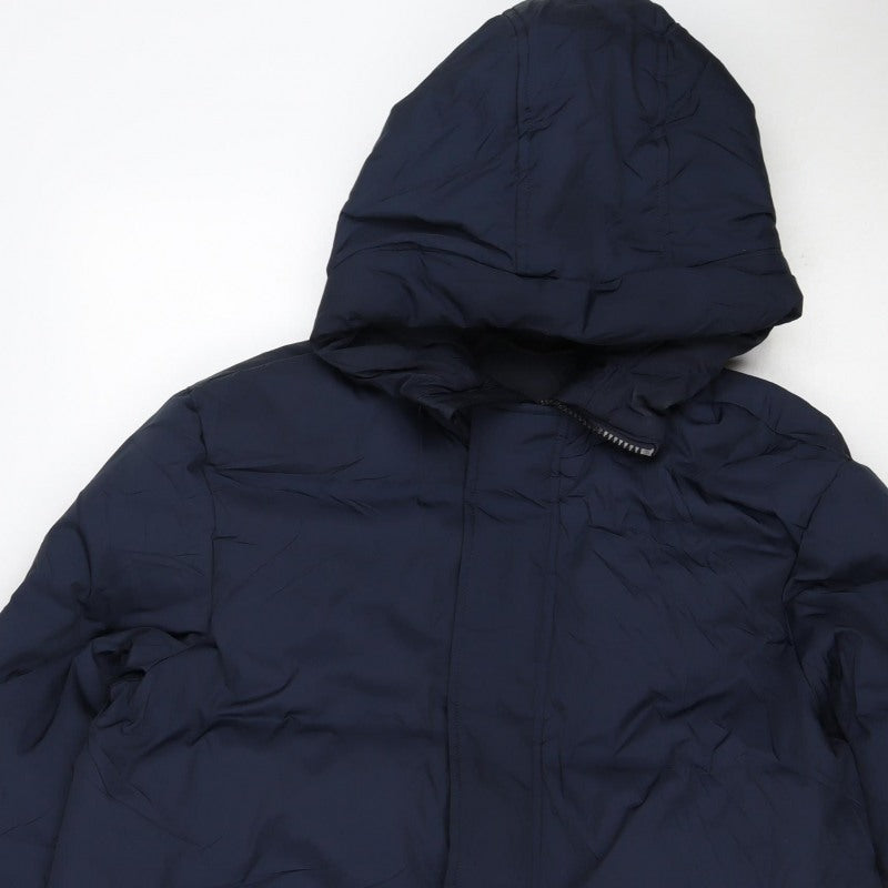 Marks & Spencer Women's Blue UK 12 Hooded Long Puffer Coat