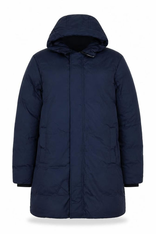 Marks & Spencer Women's Blue UK 12 Hooded Long Puffer Coat
