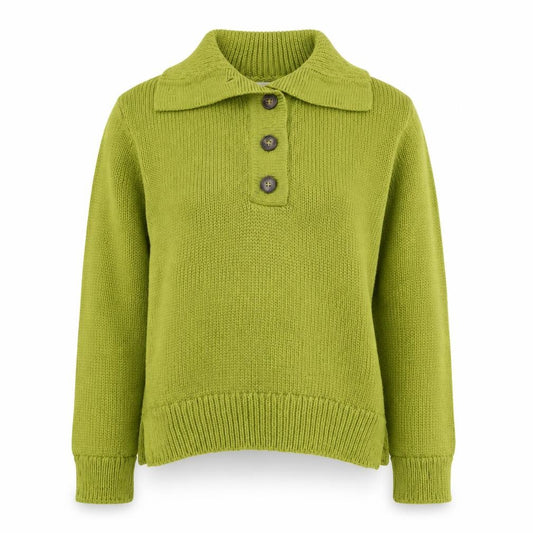 Per Una Women Green S 100% Cashmere Roll Neck Henley Jumper