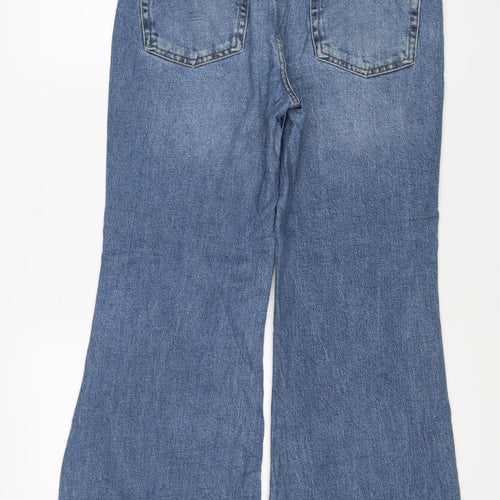 Marks and Spencer Women Blue Size 12 Short Flare Stretch Jeans