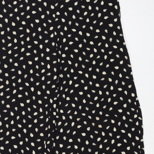 Somerset Alice Temperley Women Black Ivory Floral Cropped Trousers UK 8
