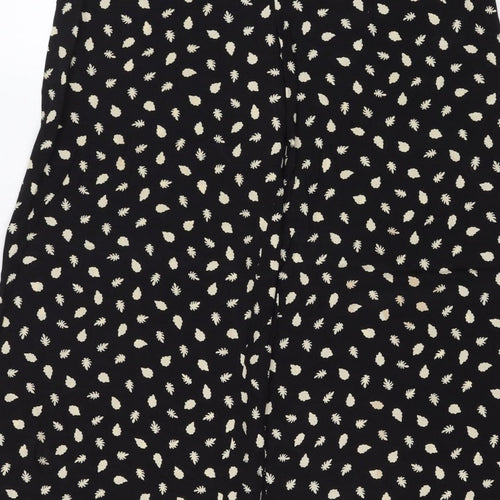 Somerset Alice Temperley Women Black Ivory Floral Cropped Trousers UK 8