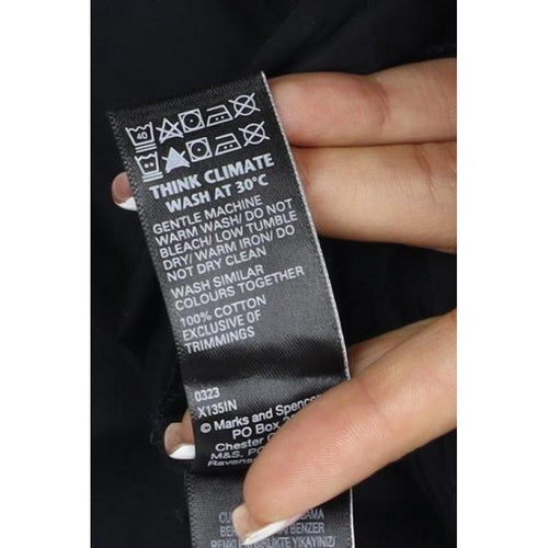 M&S Women’s Black UK 12 Peasant Tiered Button Mini Skirt