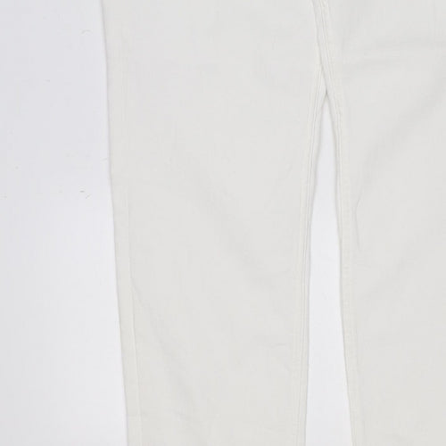 Banana Republic Women White UK 18 The Lily Slim Straight Jeans