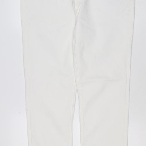 Banana Republic Women White UK 18 The Lily Slim Straight Jeans