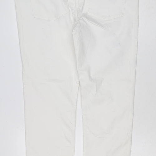 Banana Republic Women White UK 18 The Lily Slim Straight Jeans
