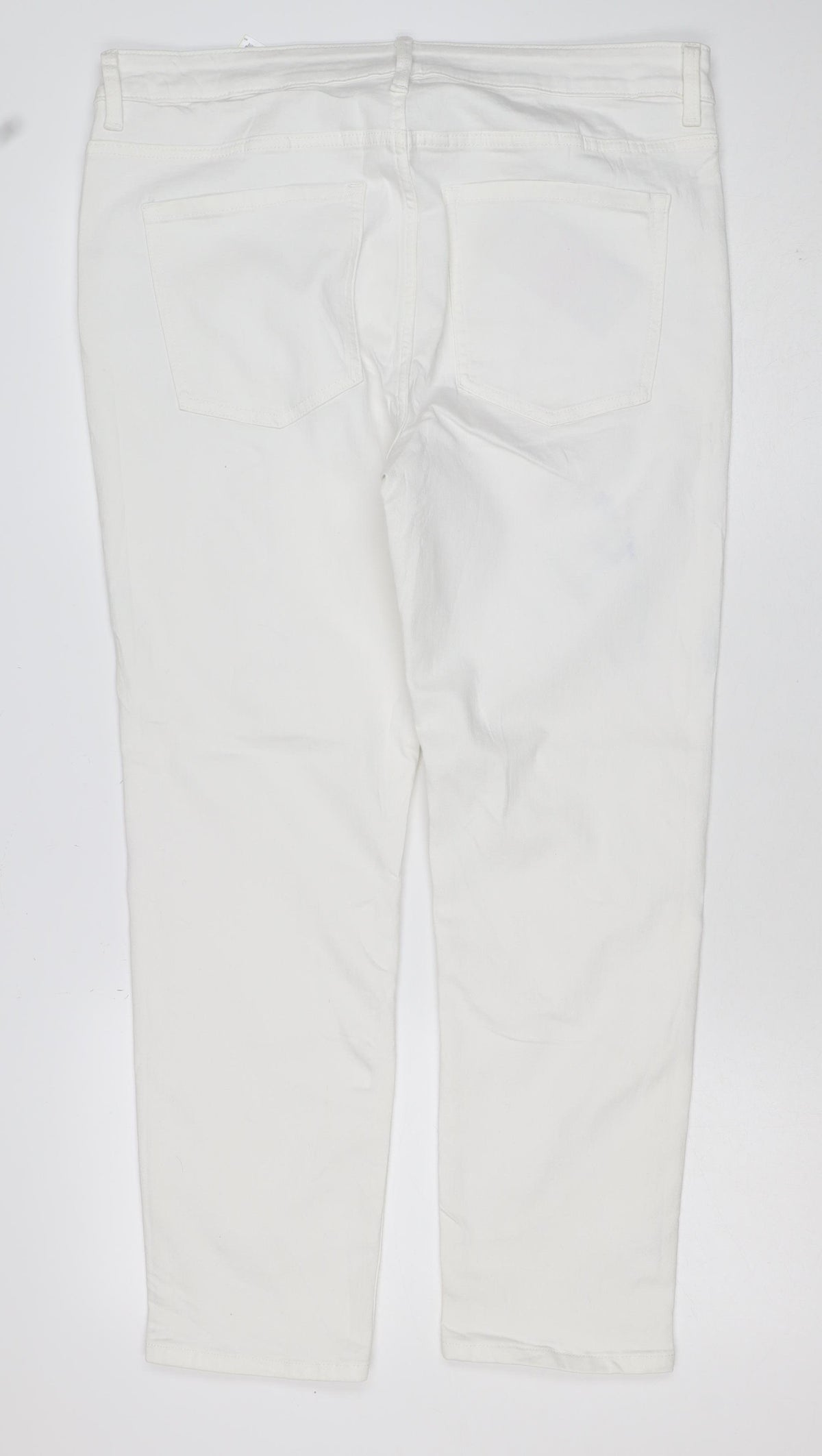 Banana Republic Women White UK 18 The Lily Slim Straight Jeans
