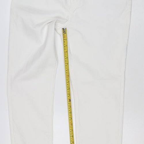 Banana Republic Women White UK 18 The Lily Slim Straight Jeans