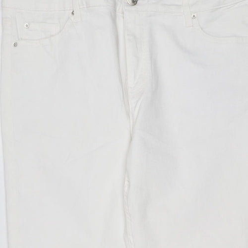 Banana Republic Women White UK 18 The Lily Slim Straight Jeans