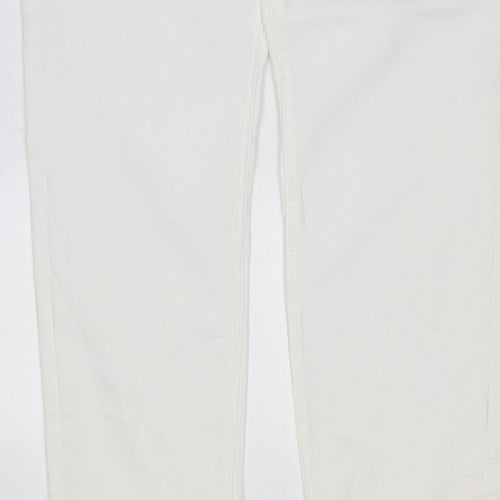 Banana Republic Women White UK 18 The Lily Slim Straight Jeans