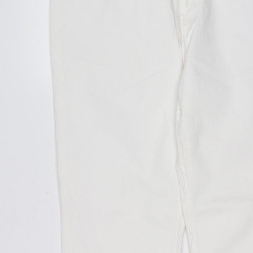 Banana Republic Women White UK 18 The Lily Slim Straight Jeans