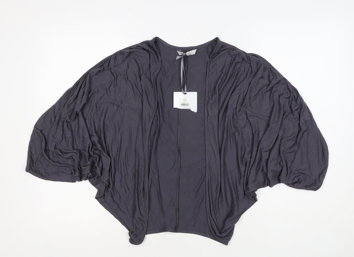 Bhs Women’s Grey Size 16 Open Front Ruffle Sleeve Shrug