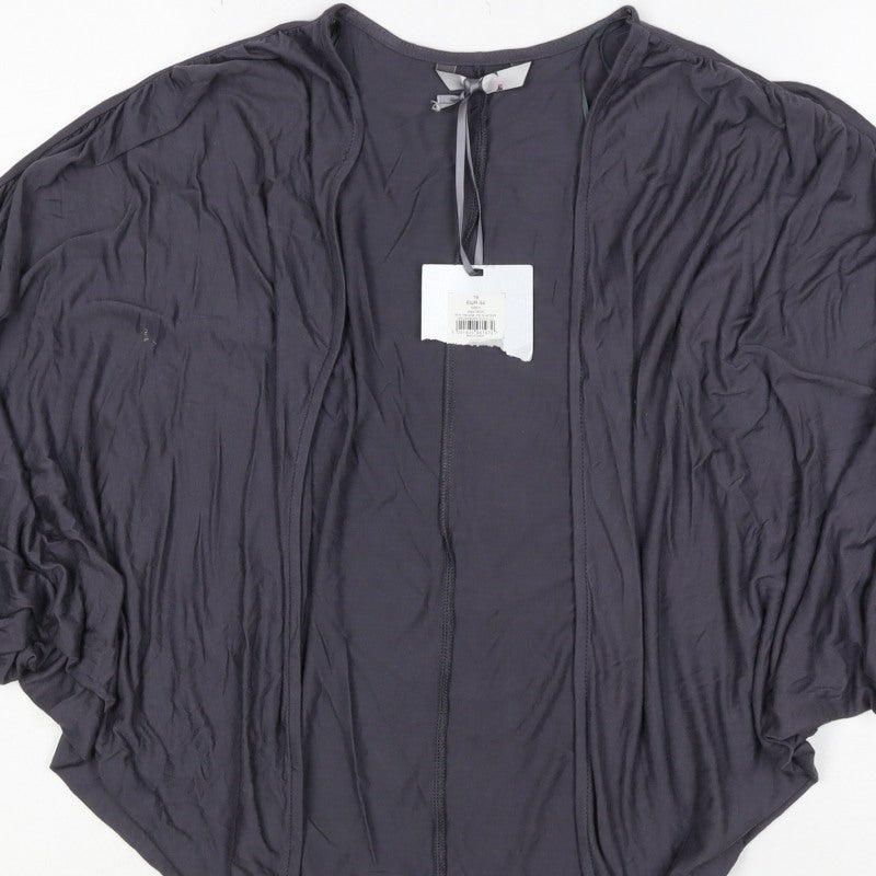 Bhs Women’s Grey Size 16 Open Front Ruffle Sleeve Shrug