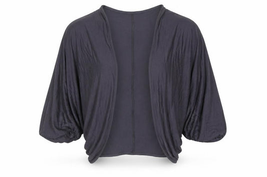 Bhs Women’s Grey Size 16 Open Front Ruffle Sleeve Shrug