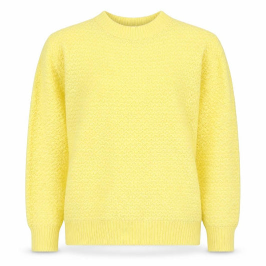 M&S Women Yellow XS Mohair Wool Blend Crew Neck Raglan Jumper