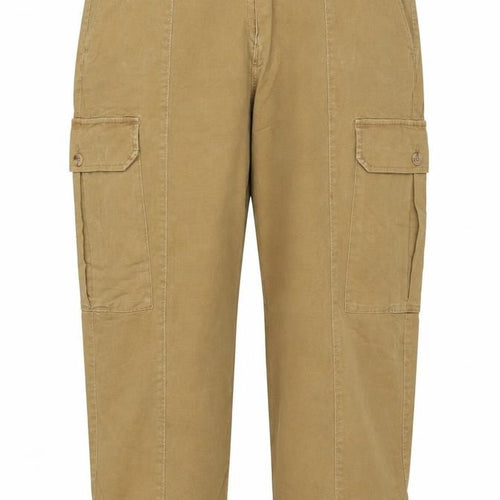 Marks & Spencer Women Beige Cargo Trousers Size 18 Short Cotton Stretch