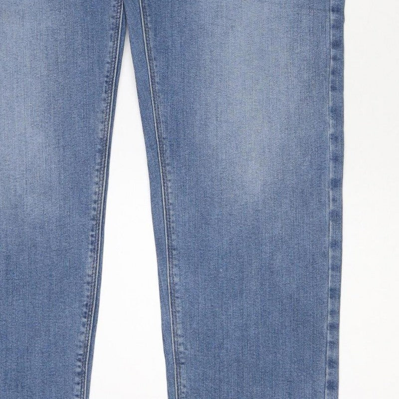 M&S Men’s Blue 34W 29L Slim Fit Light Wash Stretch Jeans