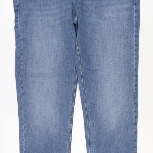 M&S Men’s Blue 34W 29L Slim Fit Light Wash Stretch Jeans