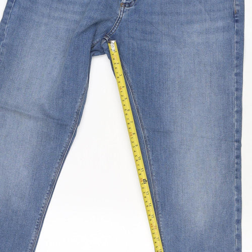 M&S Men’s Blue 34W 29L Slim Fit Light Wash Stretch Jeans