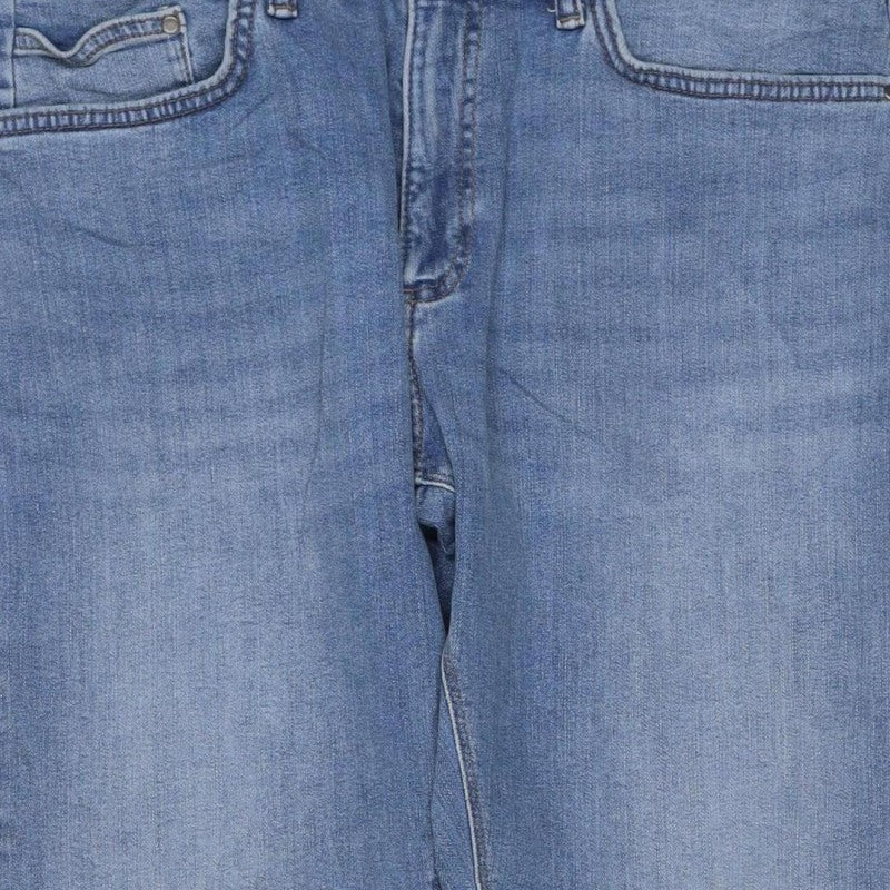 M&S Men’s Blue 34W 29L Slim Fit Light Wash Stretch Jeans