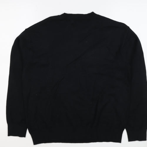 Marks and Spencer Women Black S Star Rhinestone Crew Neck Knit Jumper