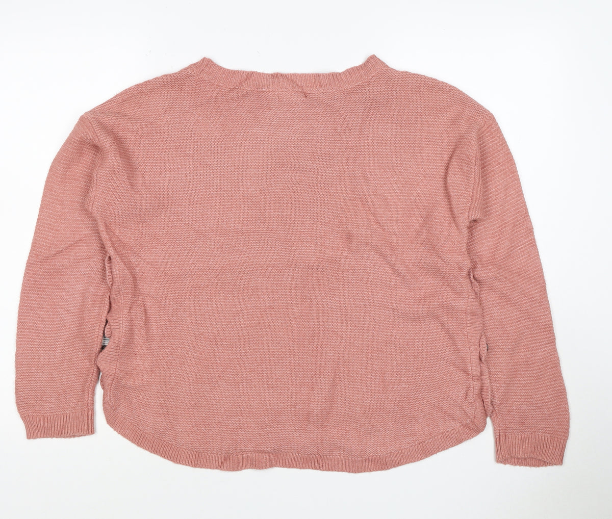 Fat Face Women’s Pink UK 10 Button Side Knit Pullover Jumper