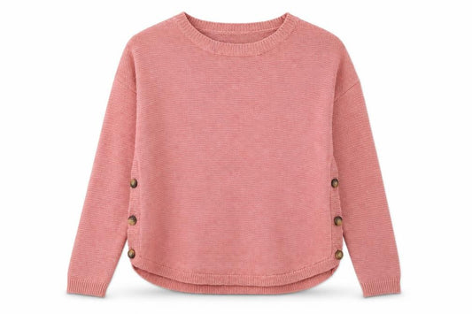 Fat Face Women’s Pink UK 10 Button Side Knit Pullover Jumper