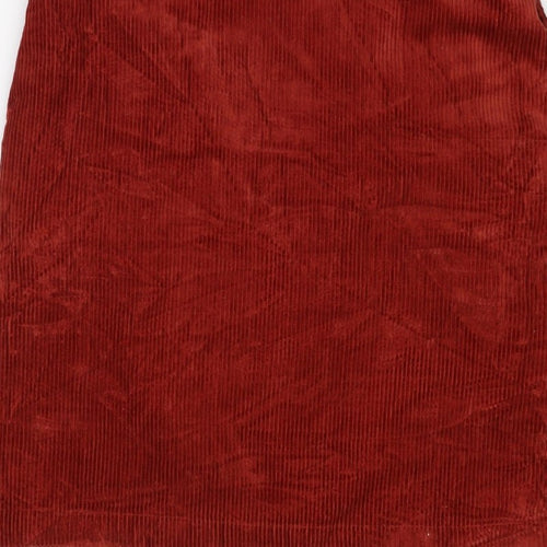 Oliver Bonas Women’s Red UK 8 Corduroy A-Line Long Sleeve Dress