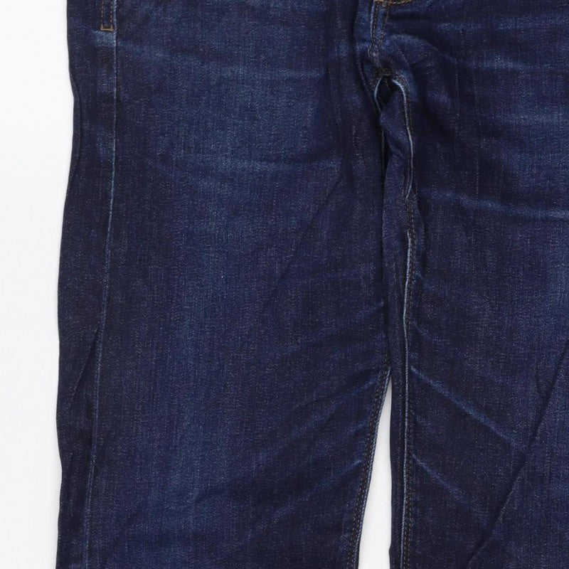M&S Men’s Blue 32in Straight Stretch Denim Jeans W32 L32