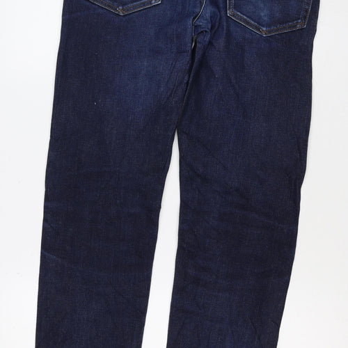 M&S Men’s Blue 32in Straight Stretch Denim Jeans W32 L32