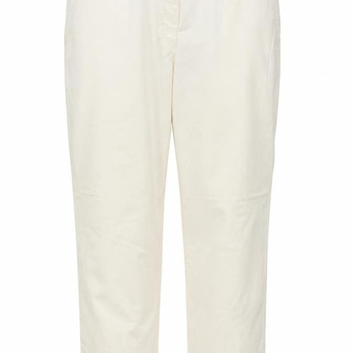 Marks & Spencer Women Ivory Chino Trousers Size 14 Short Stretch