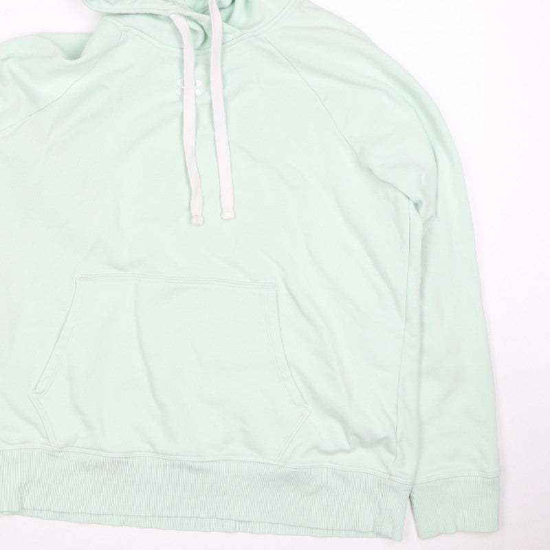 Under Armour Unisex Adults Mint Green M Pullover Hoodie Logo Pocket