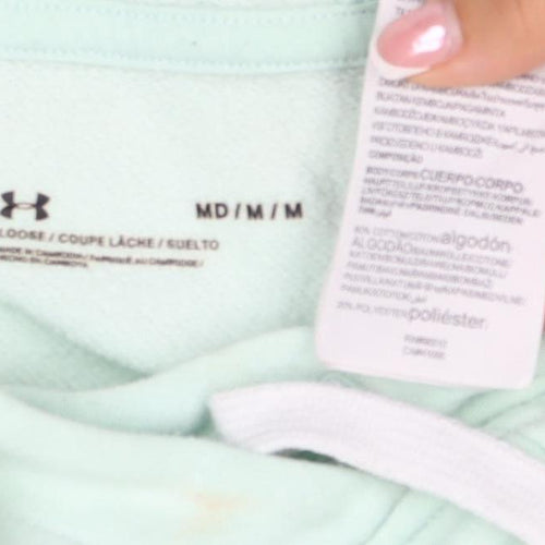 Under Armour Unisex Adults Mint Green M Pullover Hoodie Logo Pocket