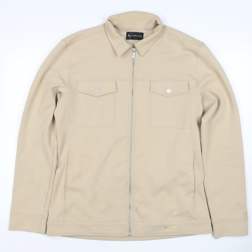 Tailored Athlete Men’s Beige L Full Zip Stretch Jacket