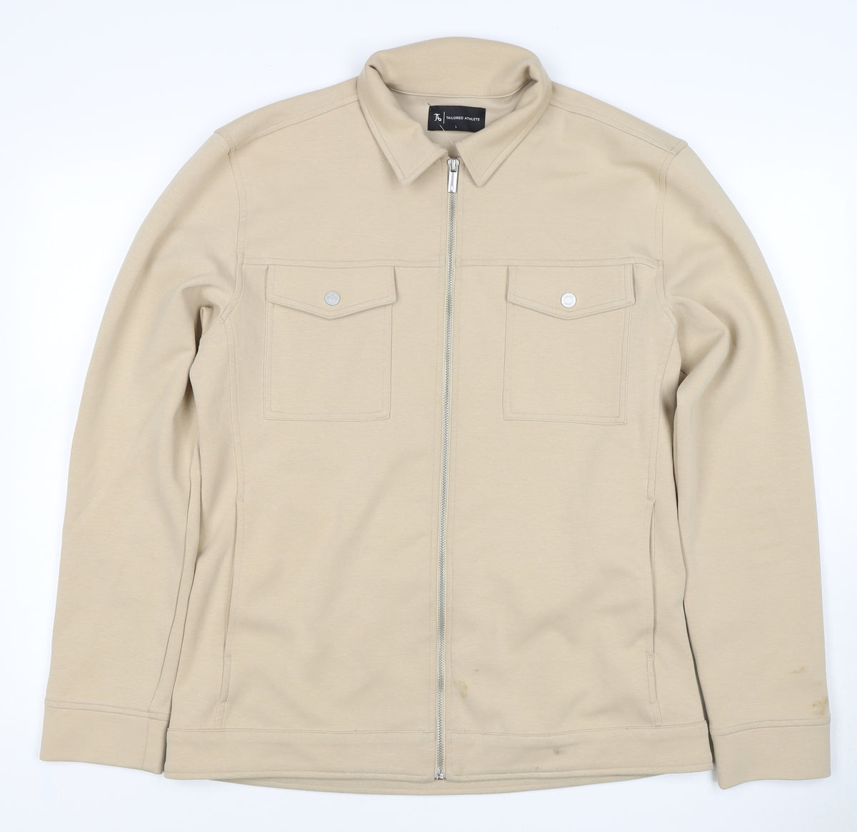 Tailored Athlete Men’s Beige L Full Zip Stretch Jacket